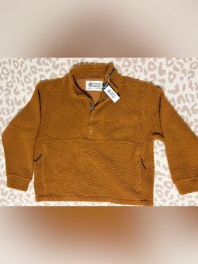 Alpine Caramel Sherpa Half-Zip Pullover